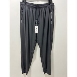 StretchActive NWT Women 2XL Short Jogger Pants Gray Elastic Waist Zipper Pockets